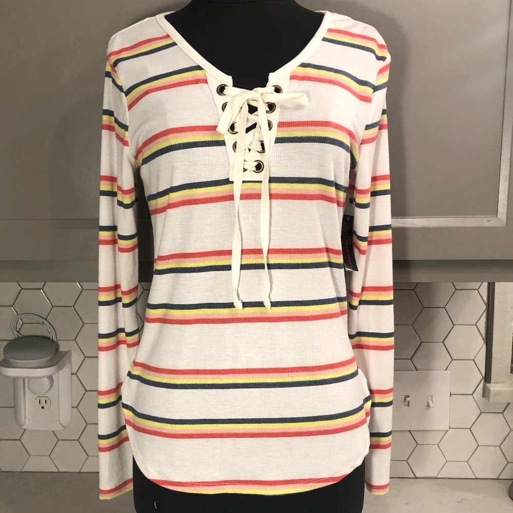 NWT Long sleeve striped top